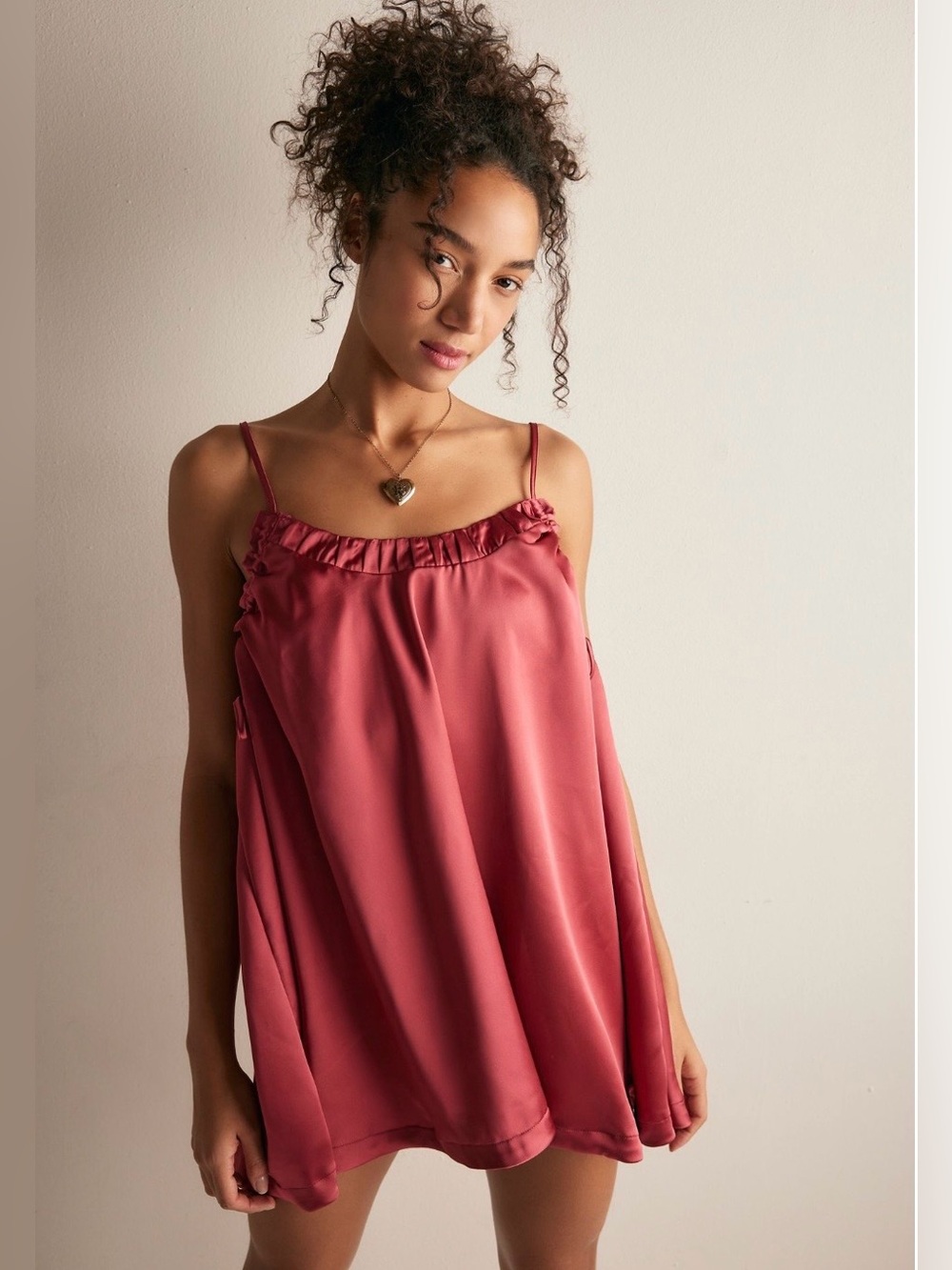 Free People Sundown Mini Slip Dress NWT Rosy Apple 💕